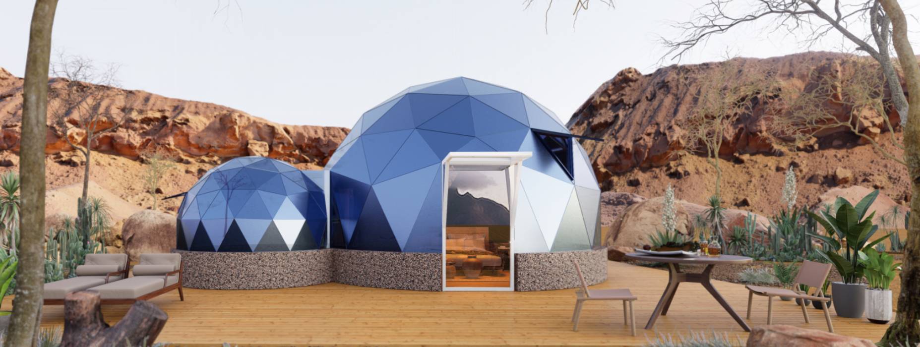 巧家县球形智能光伏玻璃星空房